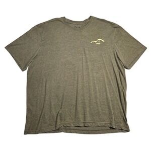 DUX‎ Waterfowl Co. T-Shirt Mens 3XL Olive Green Duck Logo Short Sleeve Hunting